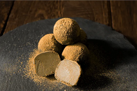 mochi hojicha powder roasted green tea