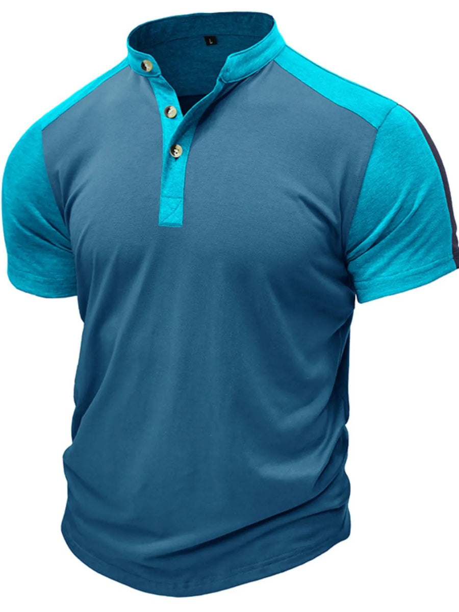 T-shirt homme basique coton extensible pour usage quotidien - Bleu paon M