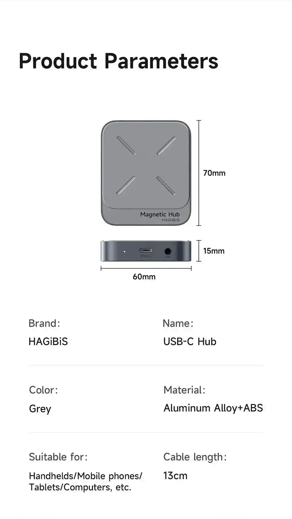 محطة إرساء محول هاجيبيس المغناطيسي متعدد المنافذ من النوع C - بير هوجز