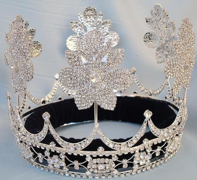 Beauty Pageant Silver Queen Princess Bridal Rhinestone