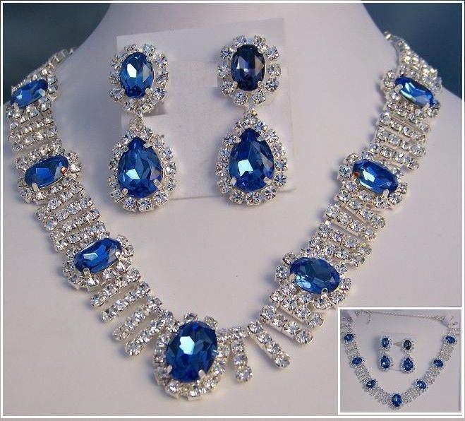 Deauville Beauty Pageant Queen Princes rhinestone necklace set ...