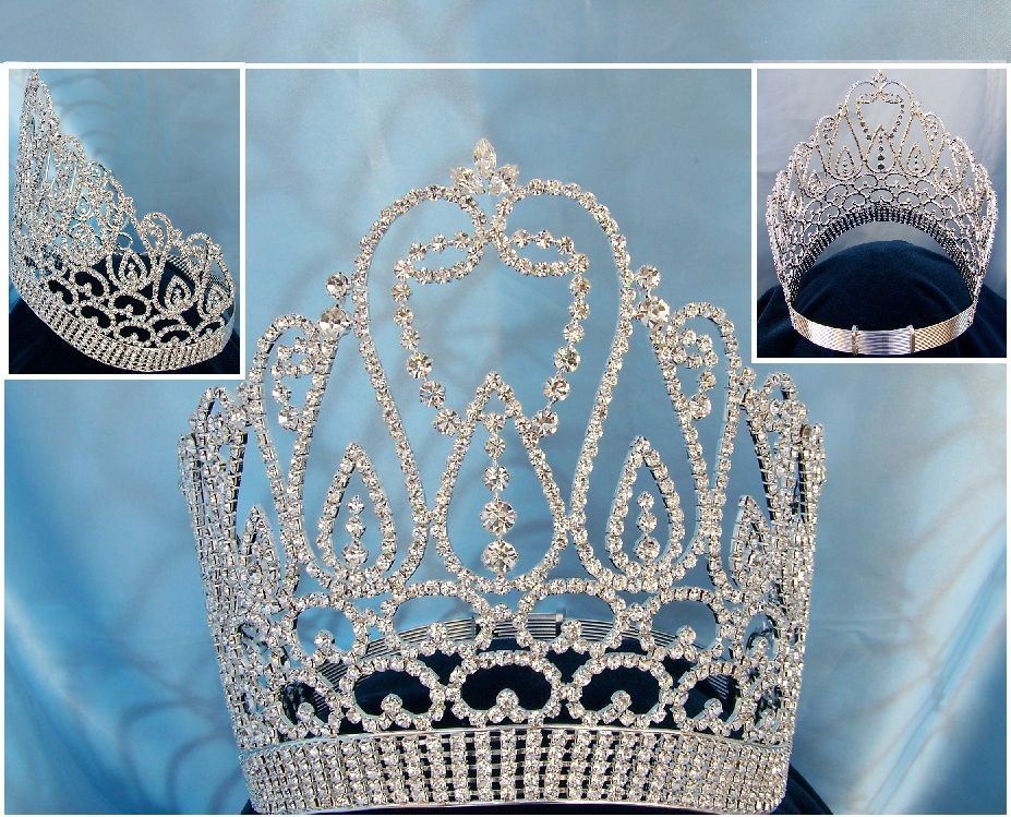 Beauty Pageant Silver Contoured Crown Tiara Crowndesigners