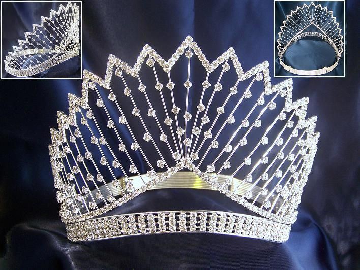 Miss Beauty Queen Rhinestone Crown Starlight Tiara Crowndesigners