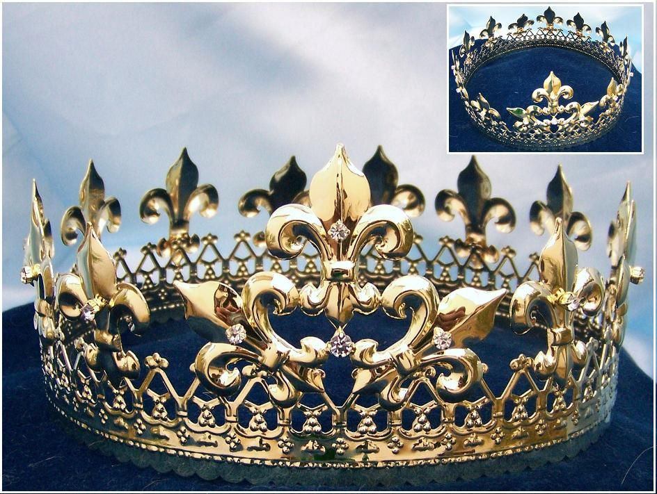 Download Majestic Queen King Full Gold Crown - CrownDesigners