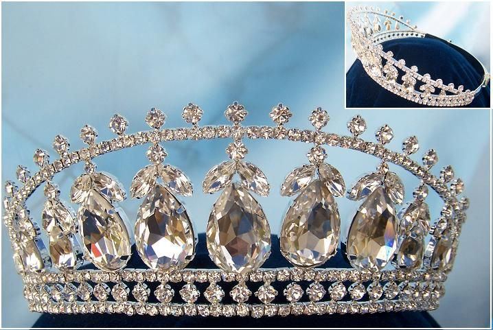 Beauty Pageant Queen Princess Bridal Rhinestone Crown