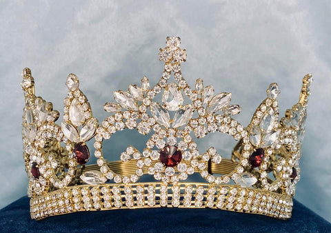 Continental Adjustable Rhinestone Crown Tiara