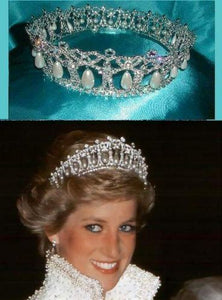 Cambridge Lover's Knot Tiara Silver Rhinestone Full Crown – CrownDesigners