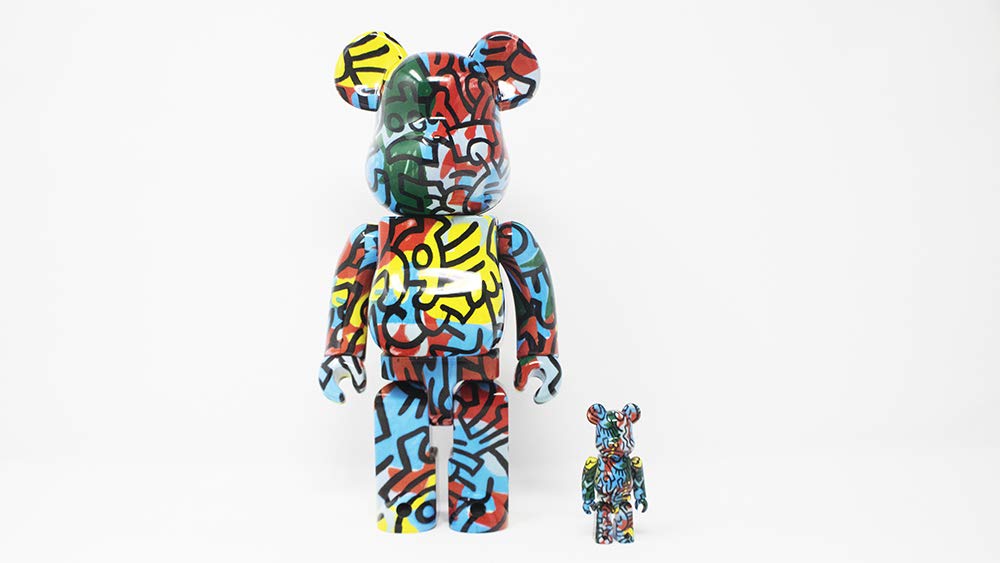 Keith Haring Special DCON Edition 100% and 400% Bearbrick Set by