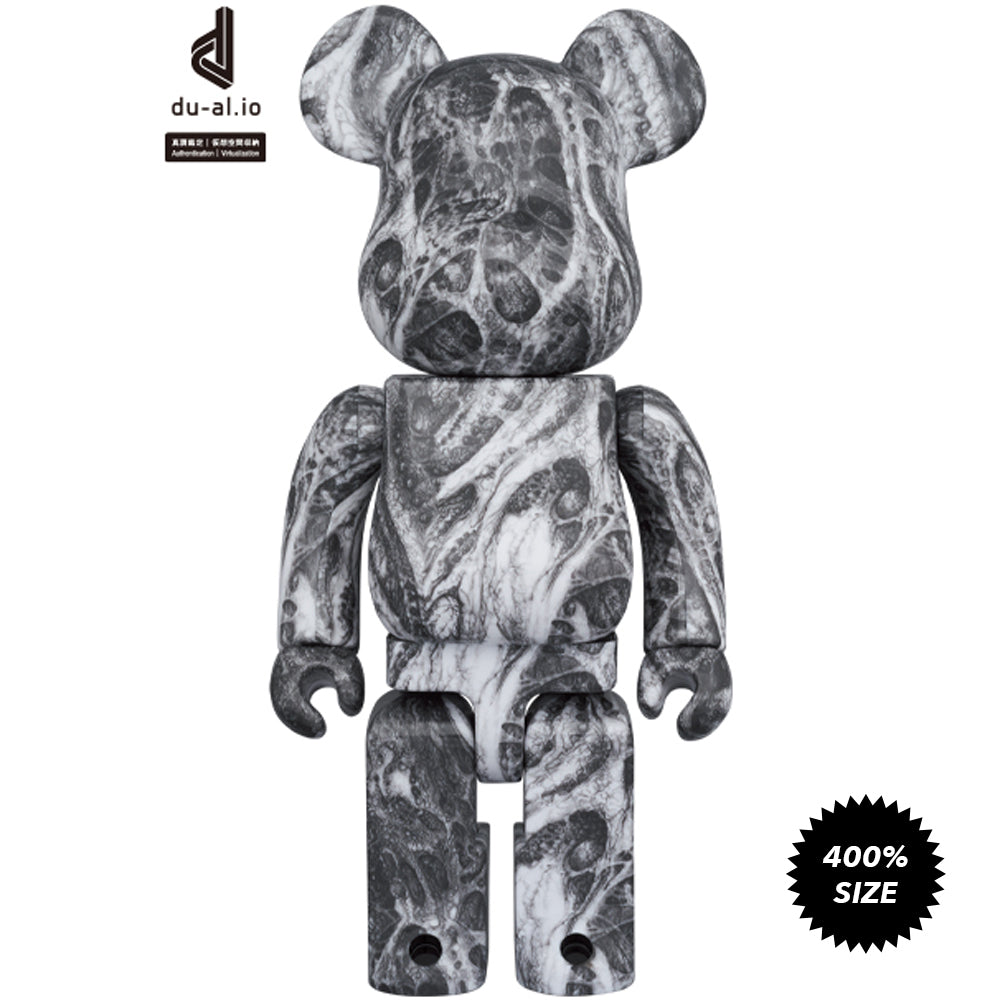 Hide White Heart 100% + 400% Bearbrick Set by Medicom Toy - Mindzai