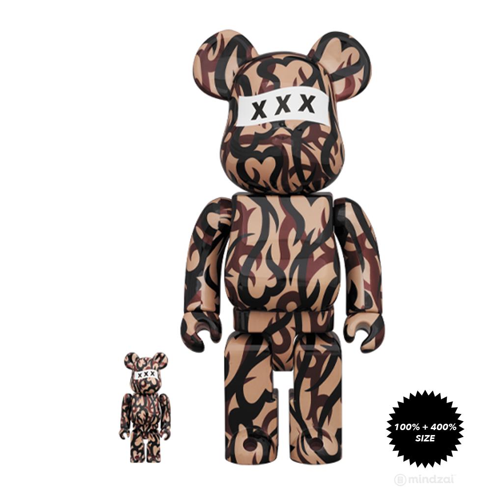 Number (N)XXX 100% + 400% Bearbrick Set by Medicom Toy x God Selection XXX  x Number (N)ine