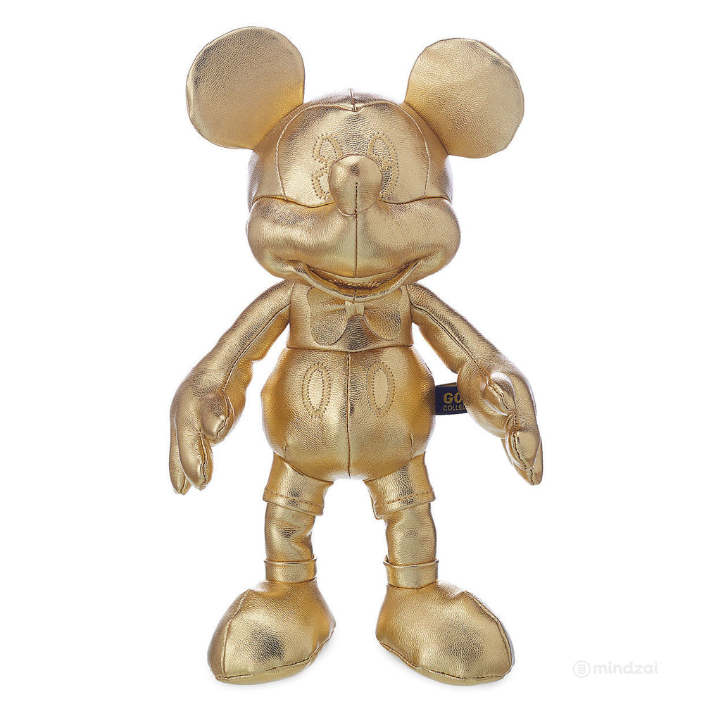 mickey mouse gold plush