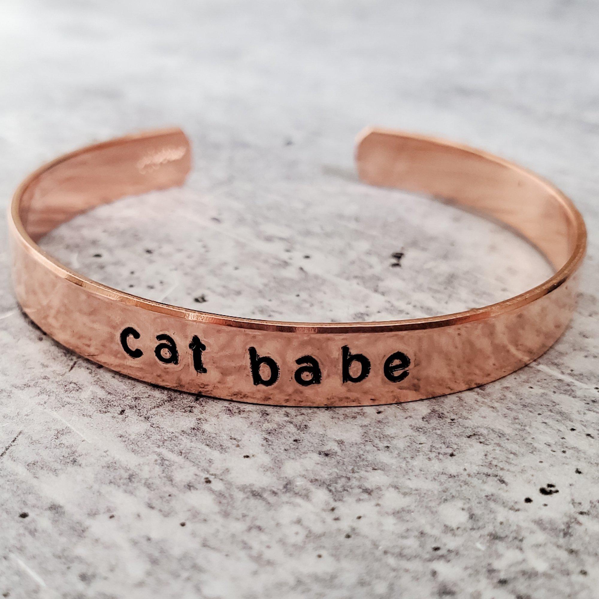 CAT BABE Stacking Cuff Bracelet by Salt and Sparkle