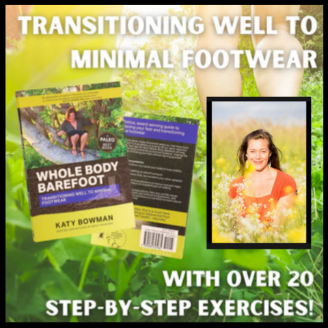 Katy Bowman's book teaches 20 exercises for a good transition to barefoot-style shoes.