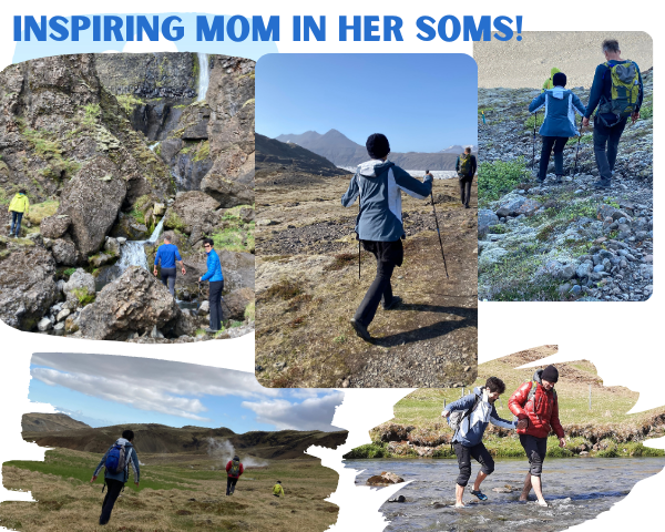 An inspiring mom in her SOMs on her last trip with our shoemaker.