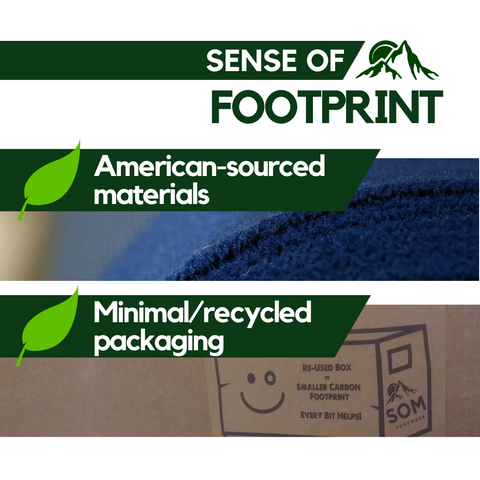 Using less materials and sources our fabrics from American-made companies ensures a smaller carbon footprint
