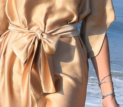 Gold Silk Kate Stoltz NYC Dress Details