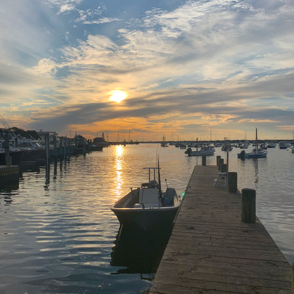 Boats in Nantucket Harbor at Sunrise 