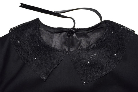 removable black lace collar