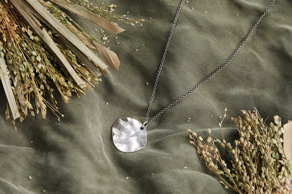 kristen mara peaceful intention necklace sterling silver handcrafted artisan pendant