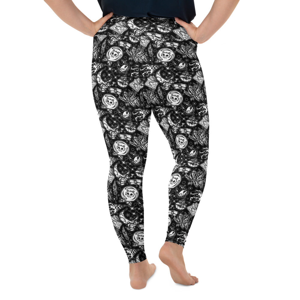 Glimmer Plus Size Leggings – Dark Matter Fabric