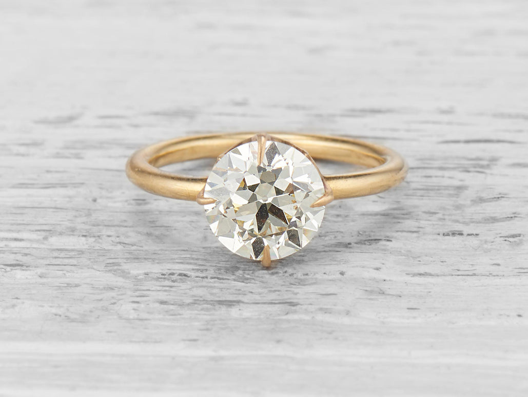 vintage-gold-diamond-solitaire-engagement-ring