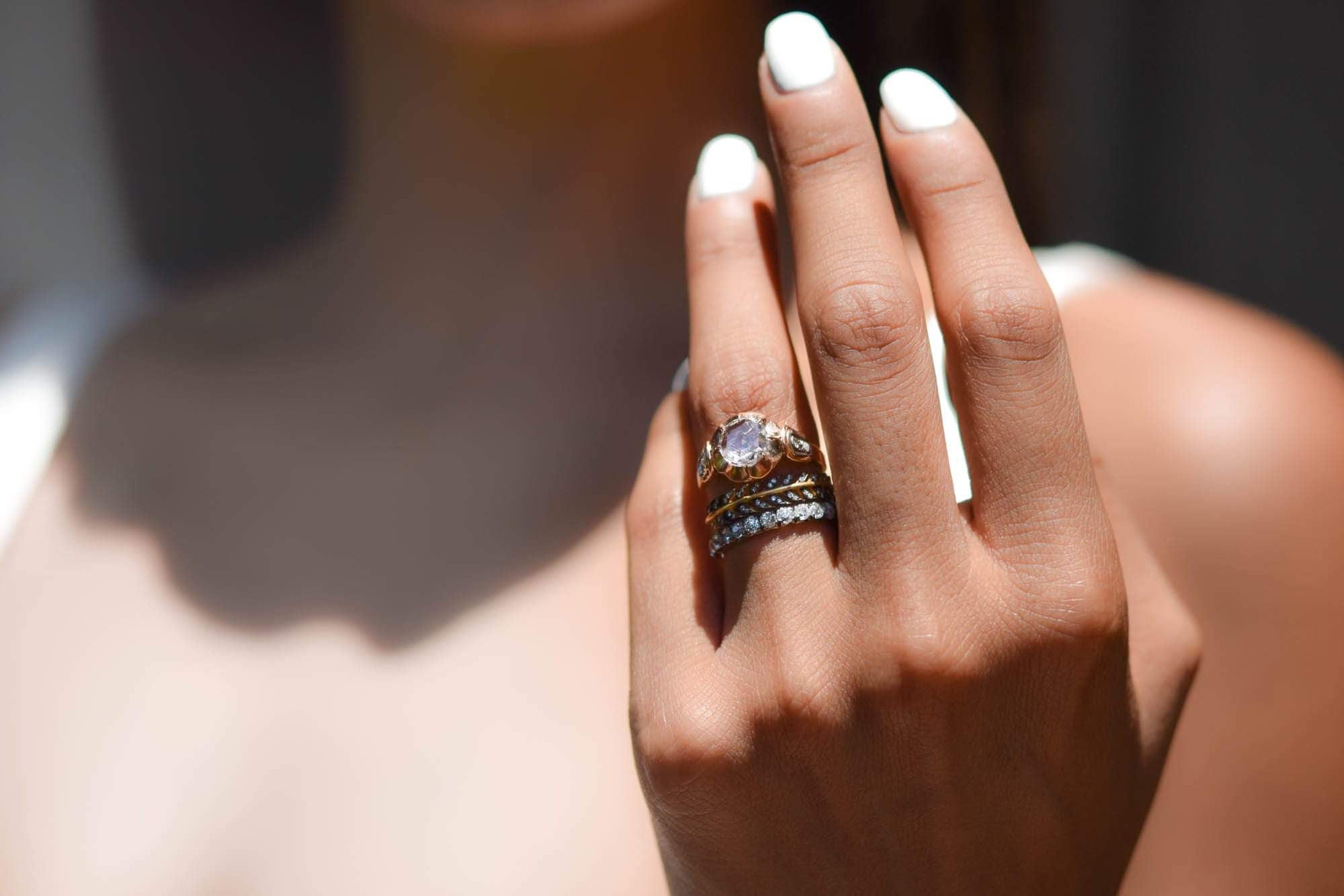 Victorian 1.02 Carat Rose Cut Diamond Engagement Ring, France