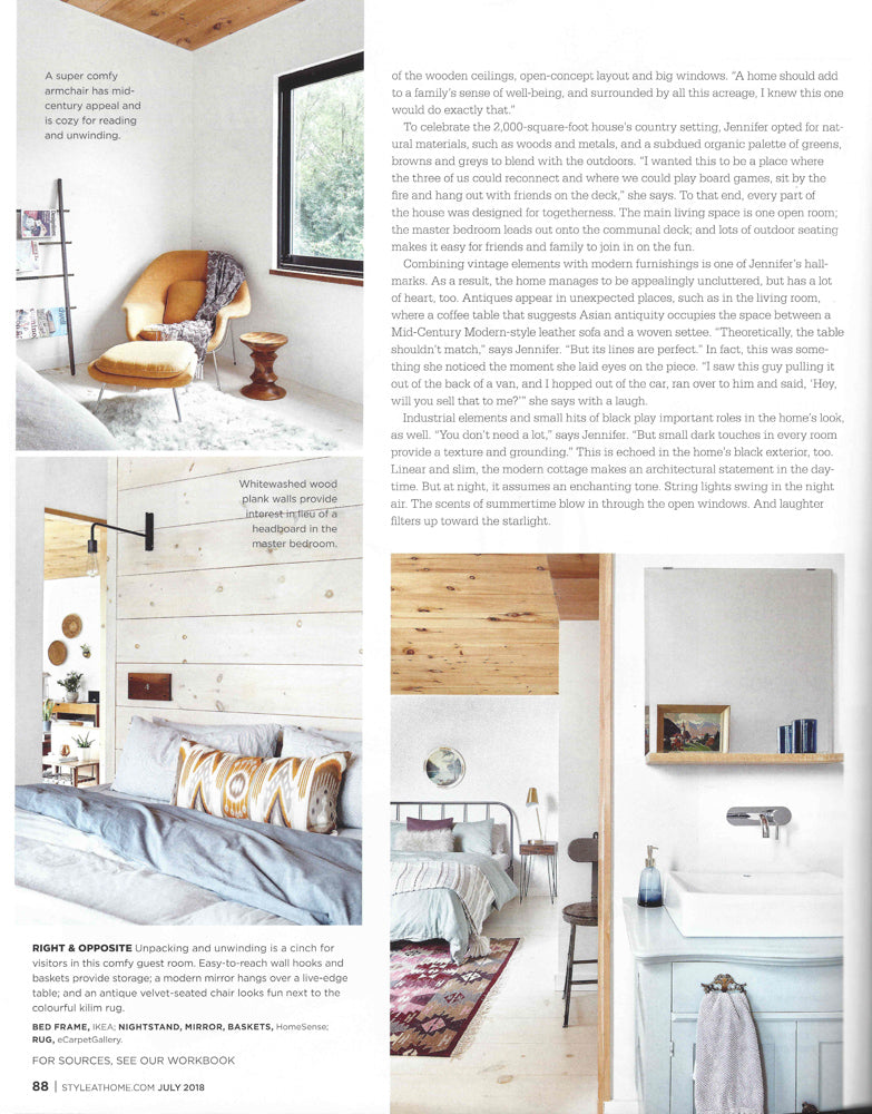 Jetsetter, Cognac Pillow - Style at Home July 2018 Issue featuring Tonic Living