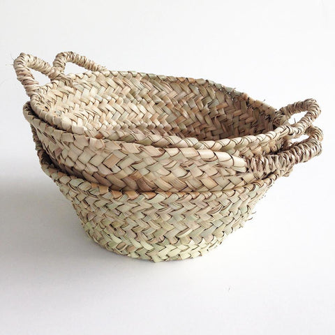 Handwoven Portuguese catchall baskets from Tonic Living
