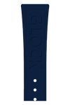 GLOCK Silicone Strap in Blue with Black Clasp and Lettering GB-PU-BLUE-LOGO-BC Close Up