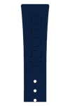 GLOCK Silicone Strap in Blue with Silver-Tone Clasp and Lettering GB-PU-BLUE-LOGO-SC Close Up