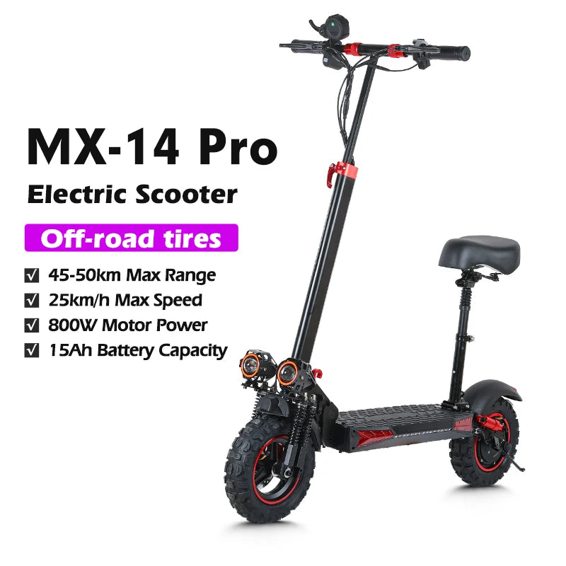 Mankeel MX-14 10" Off-road Tire Kick Electric Scooter 48V 13Ah 45km/h Foldable E-Scooter 800W Motor Electric Scooter For Adult