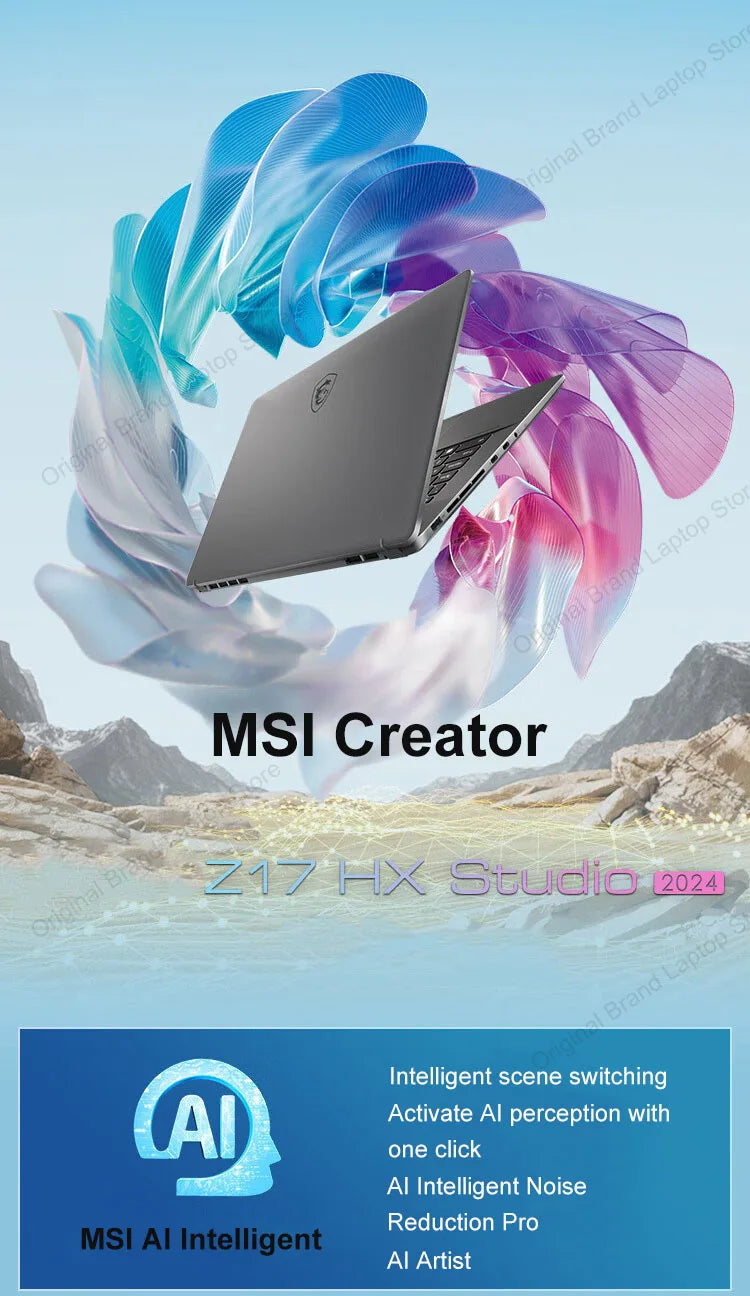 2024 Laptop MSI Creator Z17 HX Studio 17 Inch 2.5K QHD 165Hz TouchScreen Notebook i9-14900HX 64GB 2TB RTX4060 Netbook Computer