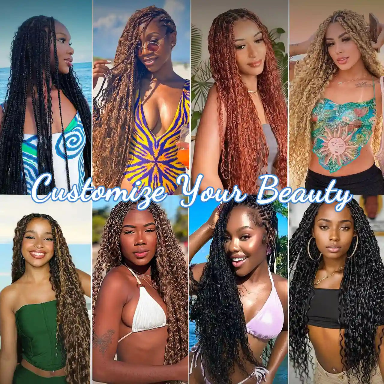 Many black women wear boho box braids
