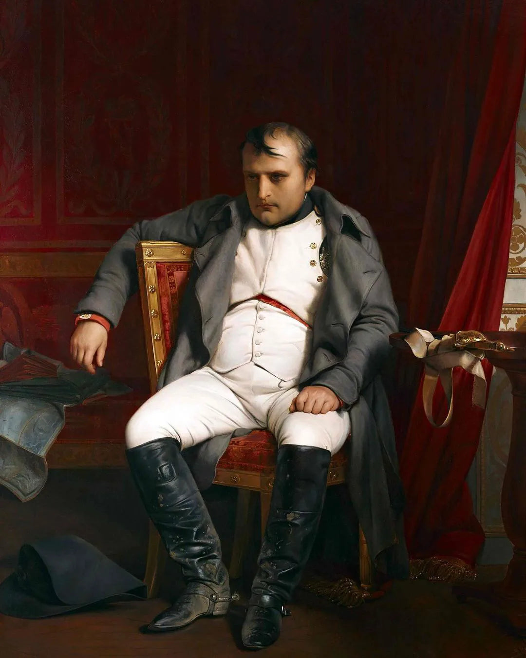 Napoleon Bonaparte Abdicating in Fontainebleau (1845) by Paul Delaroche