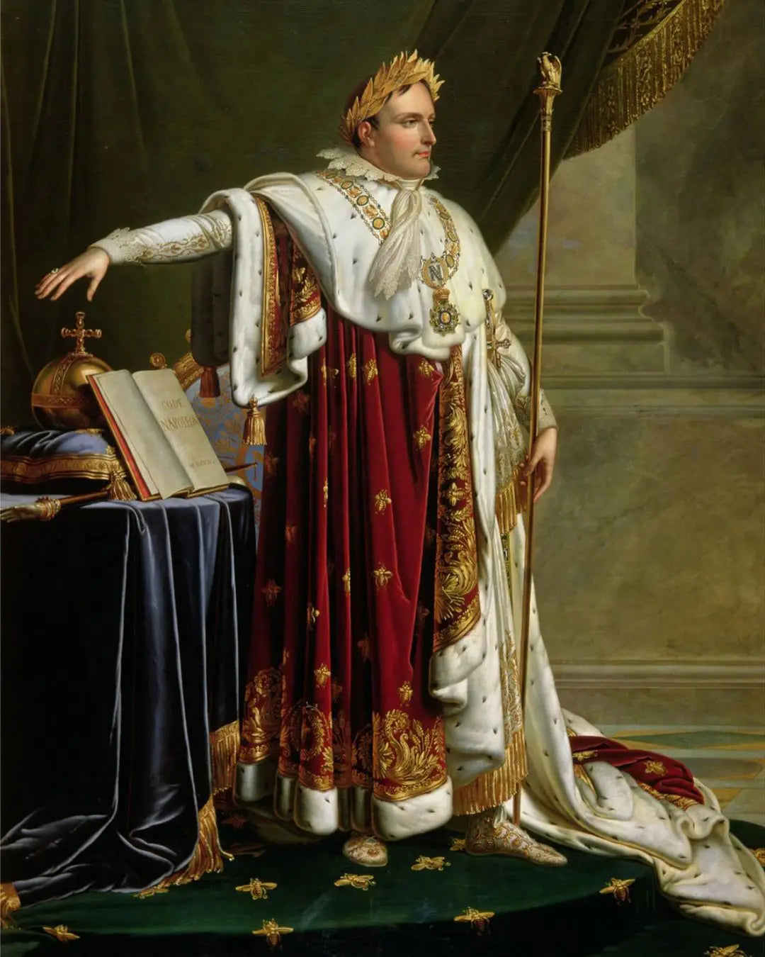 Napoleon I in Coronation Robes (1812) by Anne-Louis Girodet de Roussy-Trioson