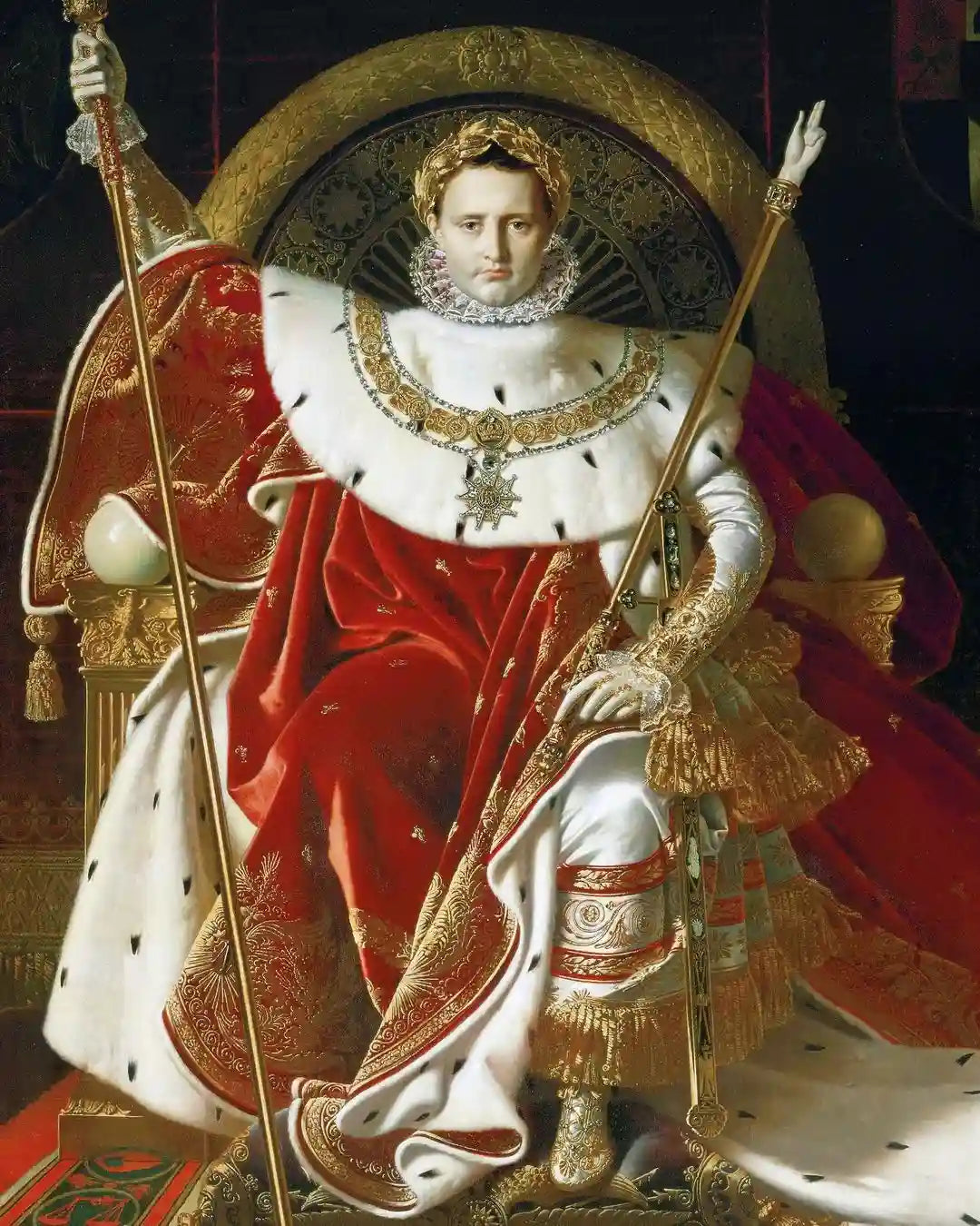 Napoleon on His Imperial Throne (1806) by Jean-Auguste-Dominique Ingres