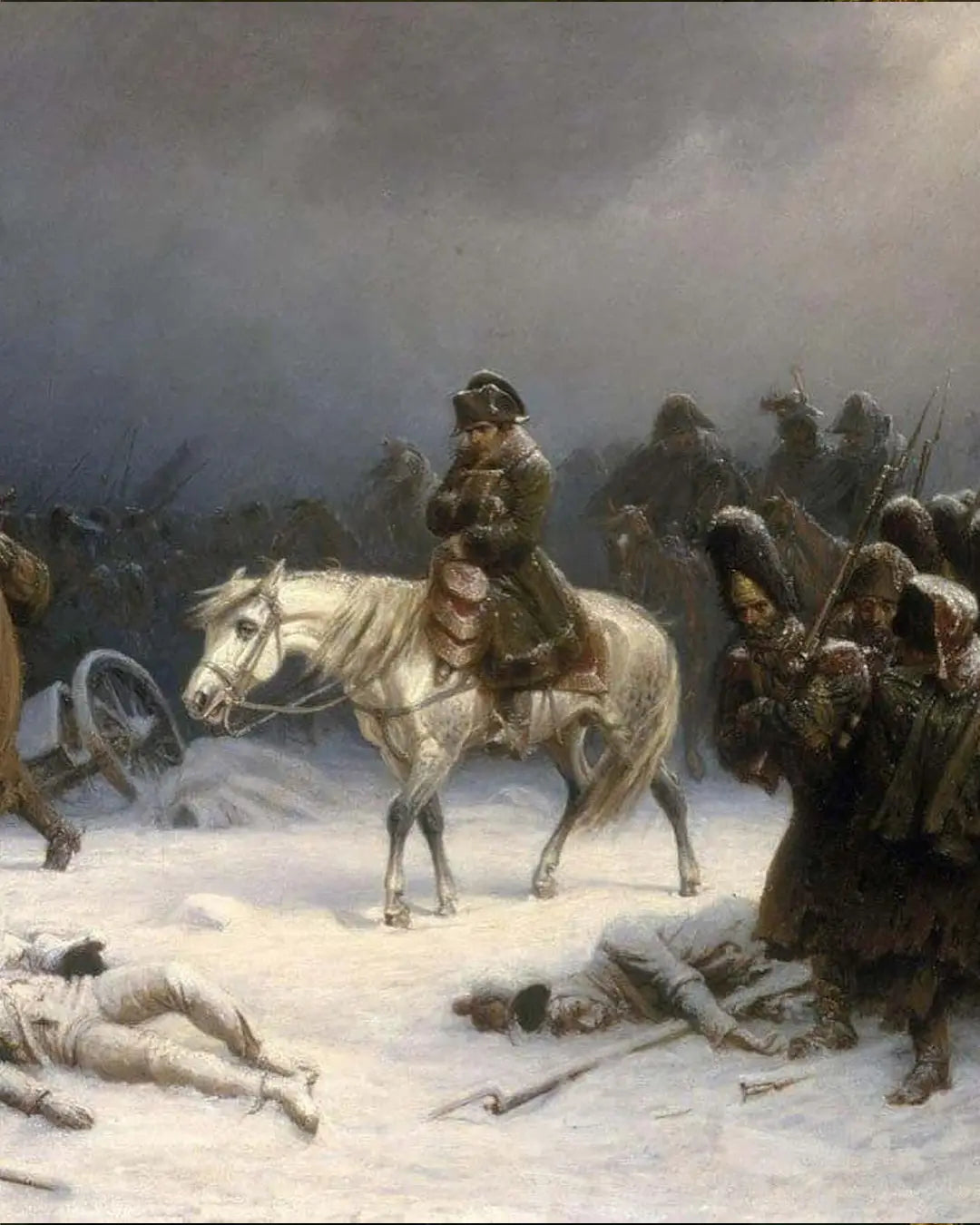 Napoleon’s Retreat from Moscow (1851) by Adolph Northen
