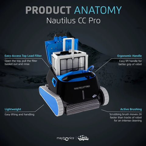 Dolphin Nautilus CC Pro Robotic Pool Vacuum Cleaner with WiFi
