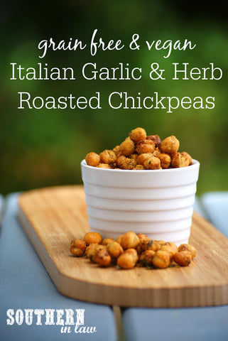 garlic and herb roasted chickpeas