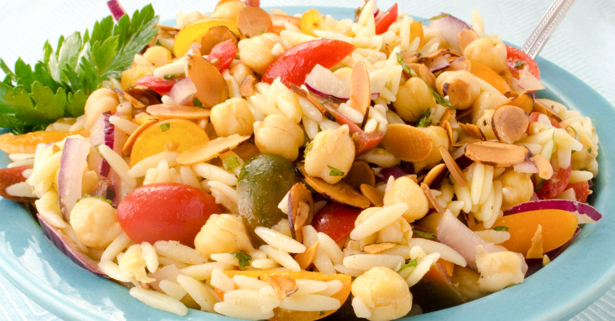 chickpea orzo salad