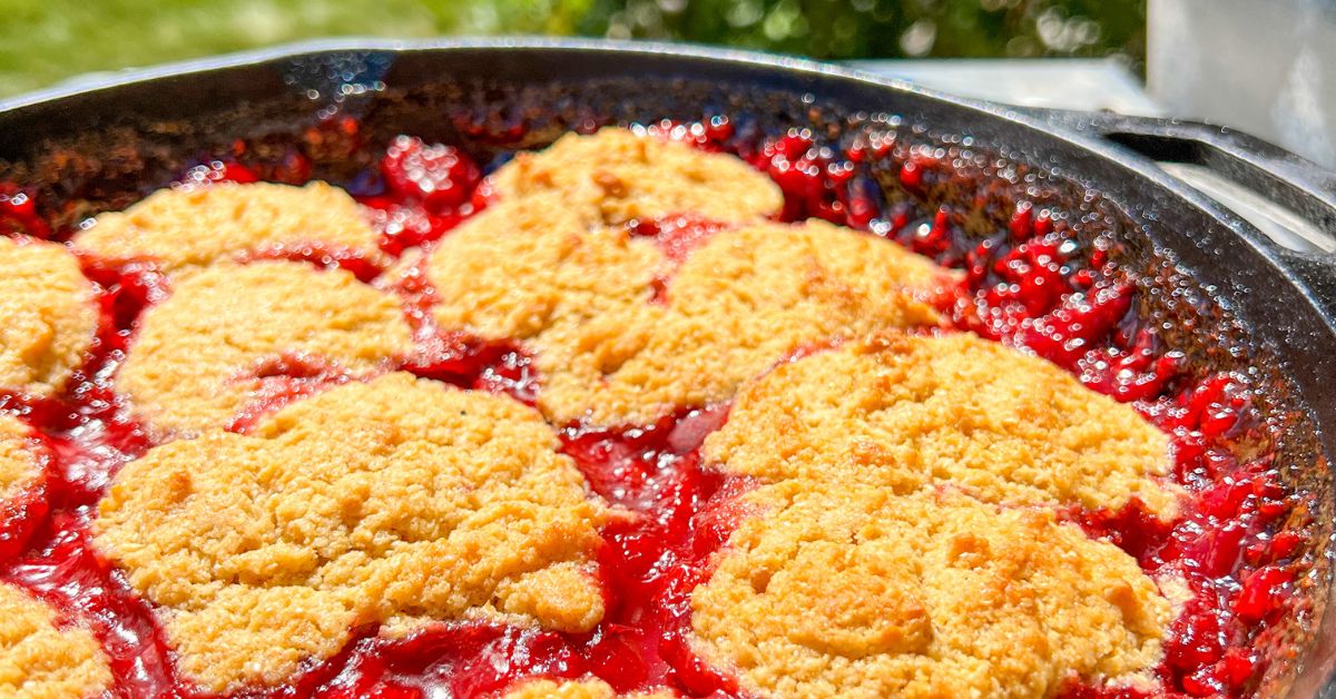 whole wheat raspberry cobbler