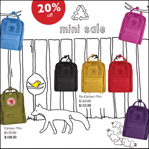 Kanken Mini Backpacks at Hoopla Kids - 20% off now