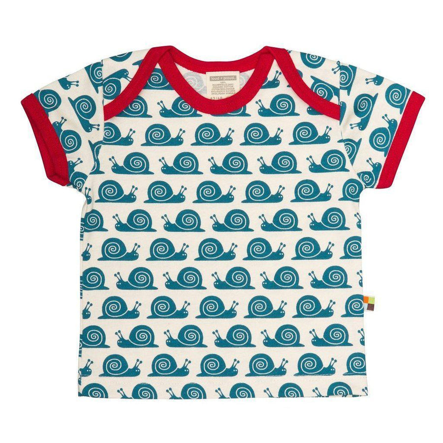 Loud + Proud - Ink Snails Short Sleeved Top (5-6 Years)