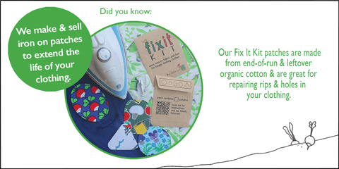 Did You Know we make and sell Fix it Kit patches to extend the life of your clothing