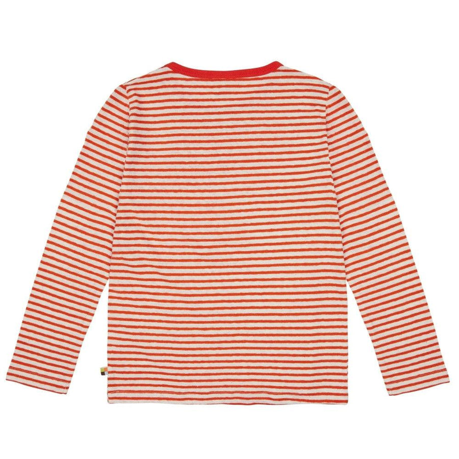 Loud + Proud - Copper Cotton/Linen Striped Long Sleeved Top