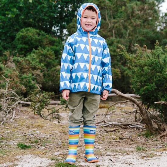 Muddy Puddles - EcoLight Jacket Lined (Blue Triangles) (18-24 Months)