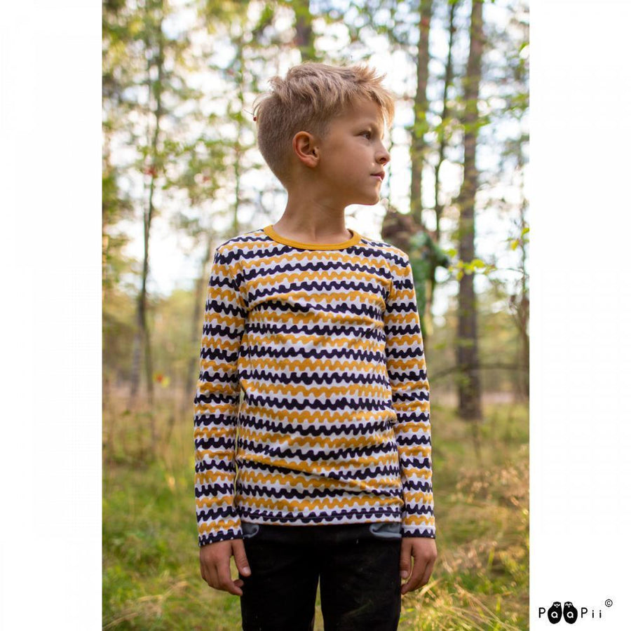 Paapii - Haloo Long Sleeved Top (Ochre / Black)