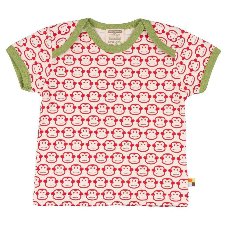 Loud + Proud - Red Monkey Short Sleeved Top