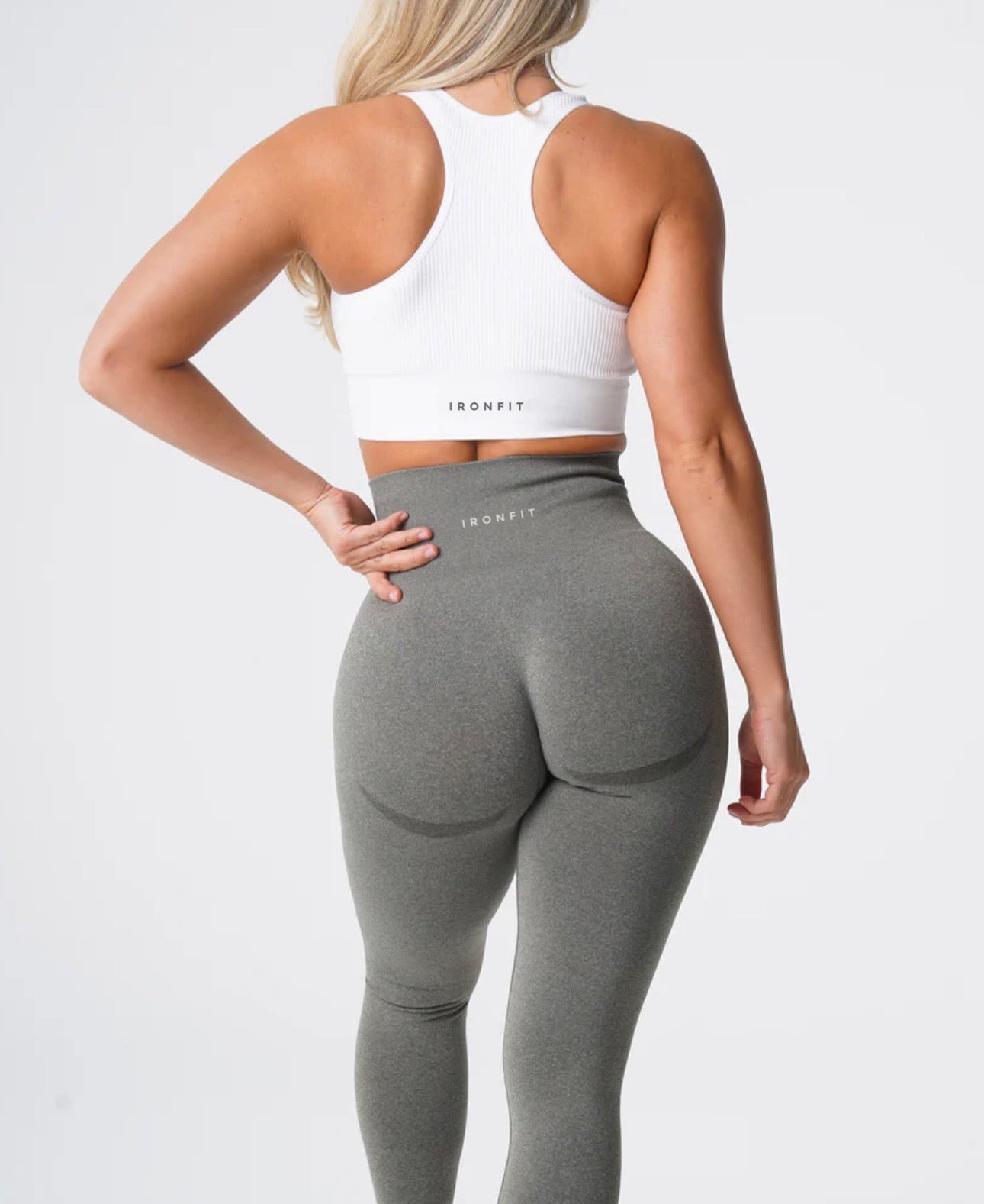 Fitness Cotton Leggings Fit+ - Grey - StoresRadar