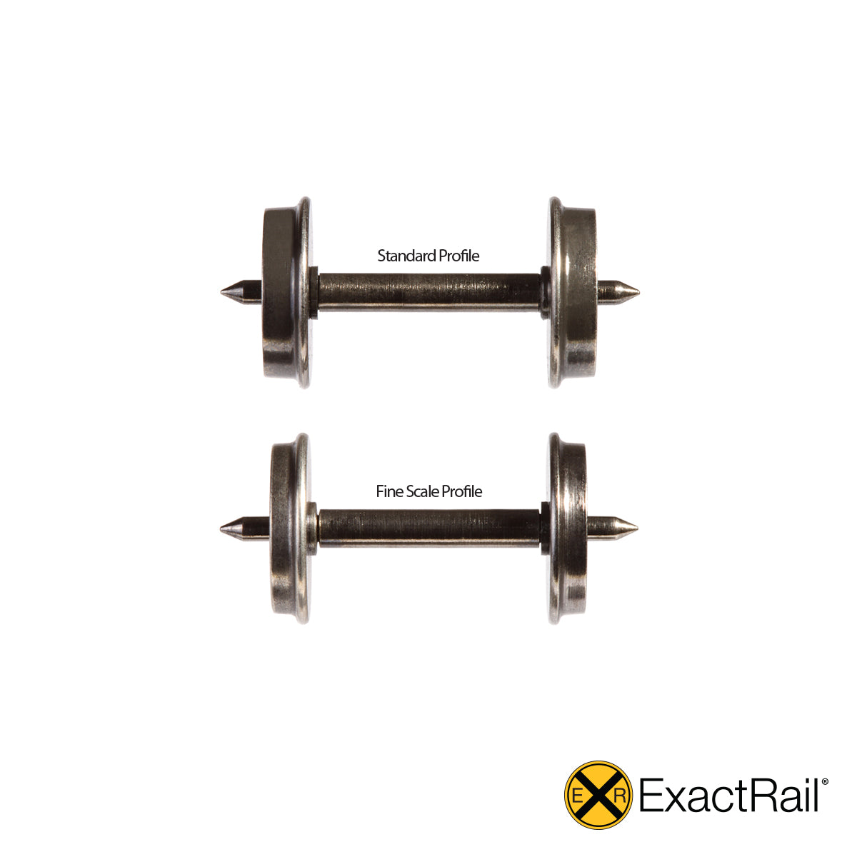 HO Fine Scale Metal 33" Wheels 100 Pack | ExactRail - ExactRail Model